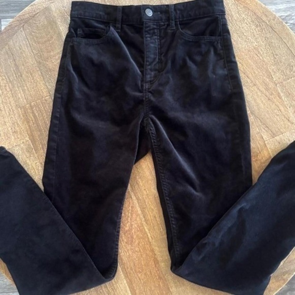 Loft Black Corduroy Pants Size 0 (25)